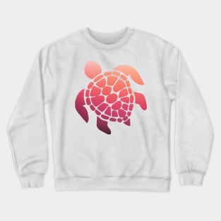 pink sunset ombre sea turtle Crewneck Sweatshirt